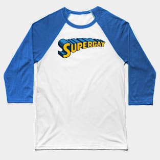 Supergay (blue) Baseball T-Shirt